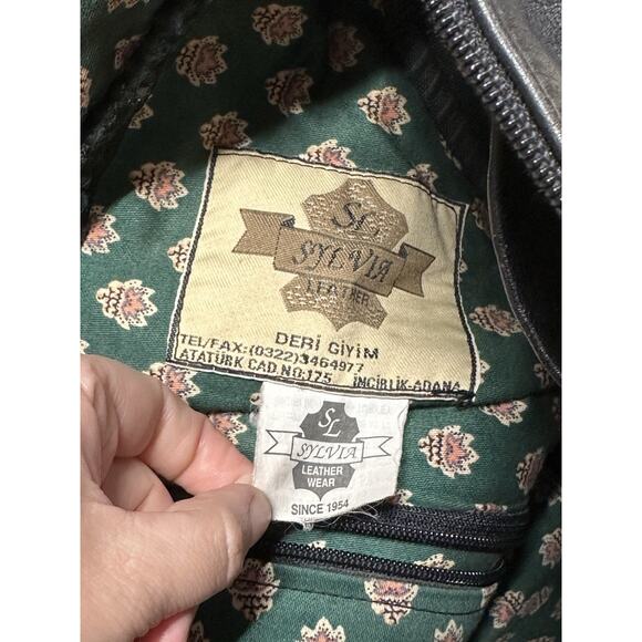 Sylvia Black Leather Vintage Healthy Sling Bag Back Bag Purse Hobo - Picture 4 of 16